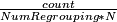 $ \frac{count}{NumRegrouping*N}$